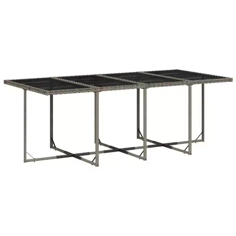 vidaXL Patio Dining Set of 12 Grey Poly Rattan 12 Seater Foldable