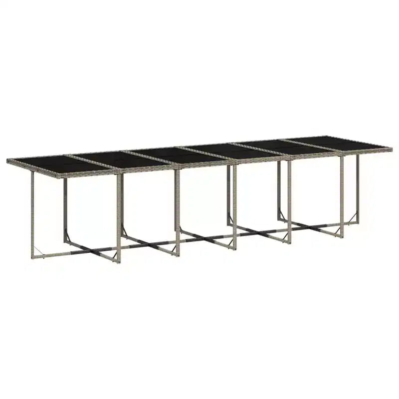 vidaXL Patio Dining Set Set of 12 Gray
