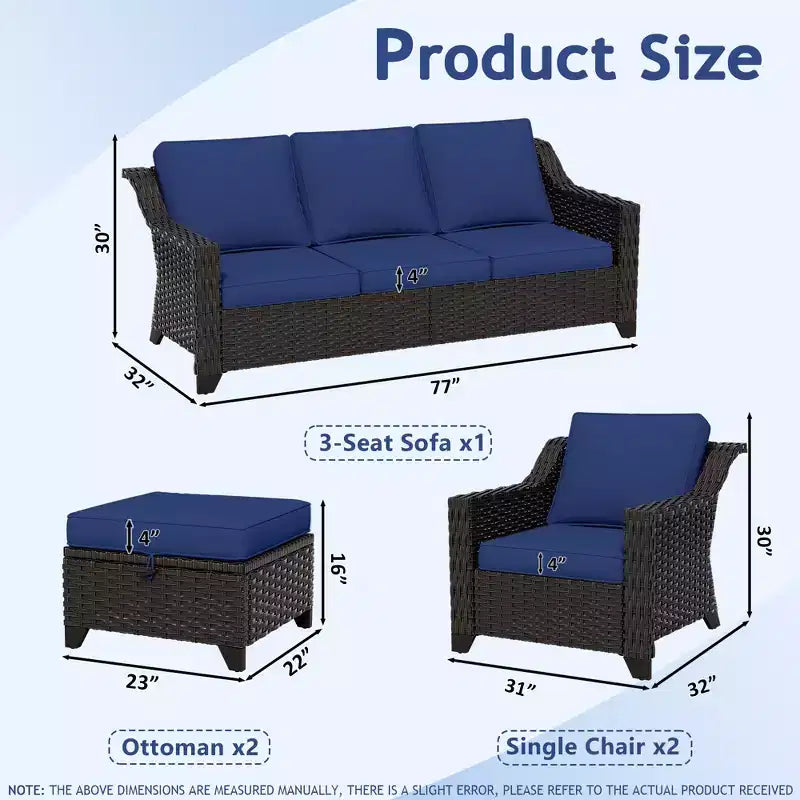 UPTIOT 5-Piece Outdoor Conversation Set