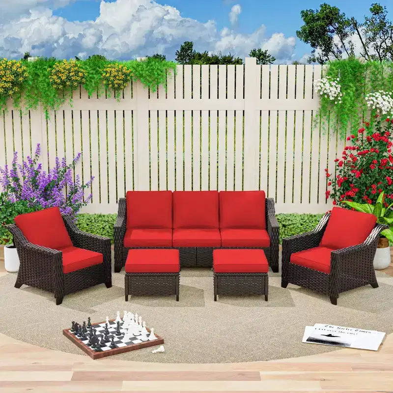 UPTIOT 5-Piece Outdoor Conversation Set
