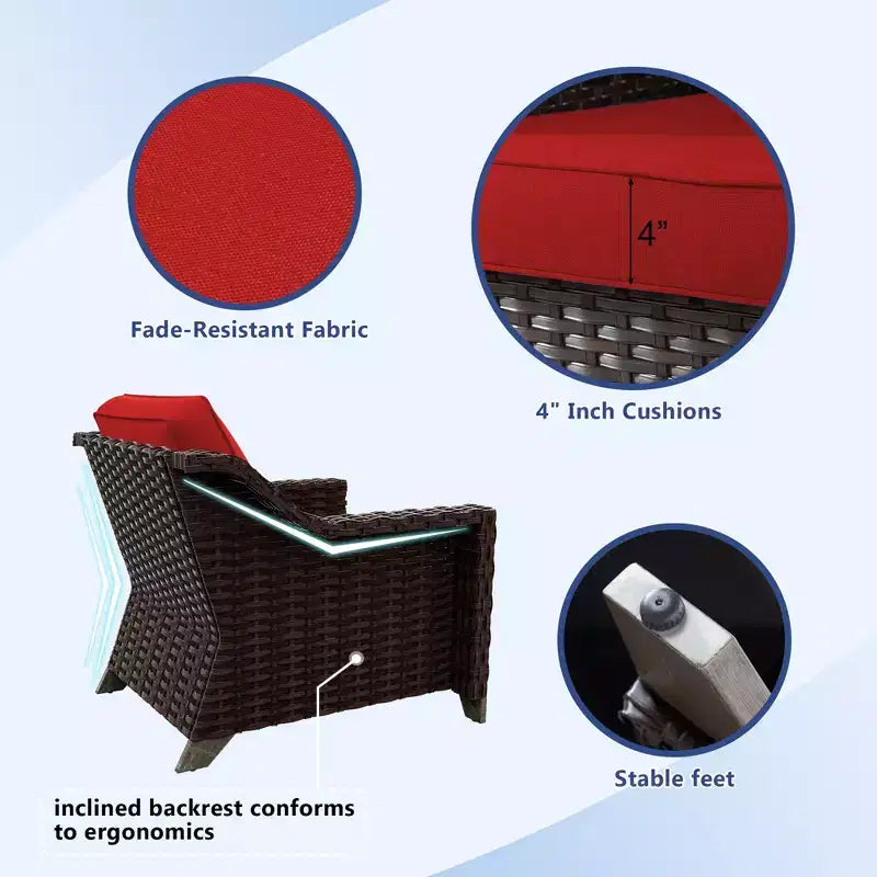 UPTIOT 5-Piece Outdoor Conversation Set