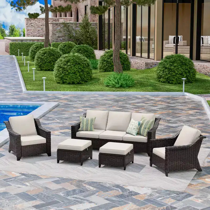 UPTIOT 5-Piece Outdoor Conversation Set