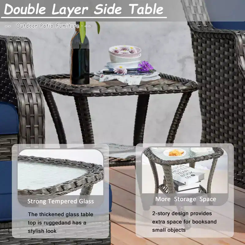 UPTIOT 7-Piece Outdoor Patio Conversation Set