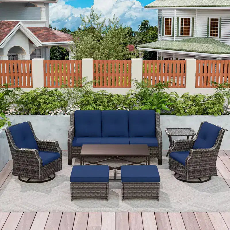 UPTIOT 7-Piece Outdoor Patio Conversation Set