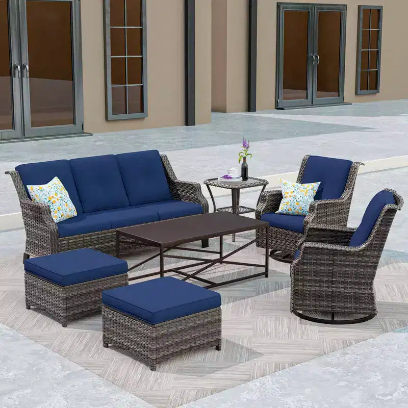 UPTIOT 7-Piece Outdoor Patio Conversation Set