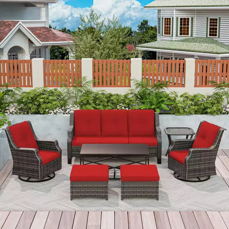 UPTIOT 7-Piece Outdoor Patio Conversation Set