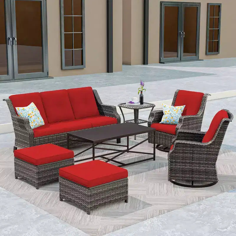 UPTIOT 7-Piece Outdoor Patio Conversation Set