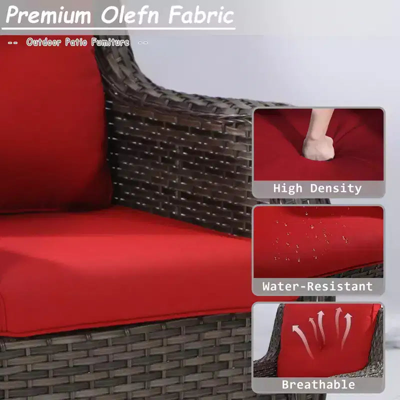 UPTIOT 7-Piece Outdoor Patio Conversation Set