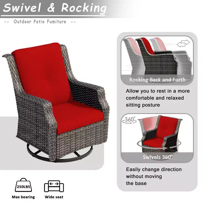 UPTIOT 7-Piece Outdoor Patio Conversation Set