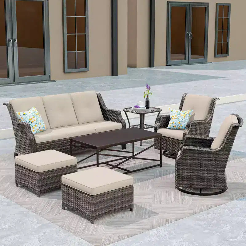 UPTIOT 7-Piece Outdoor Patio Conversation Set