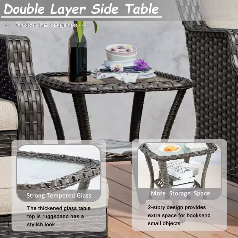 UPTIOT 7-Piece Outdoor Patio Conversation Set