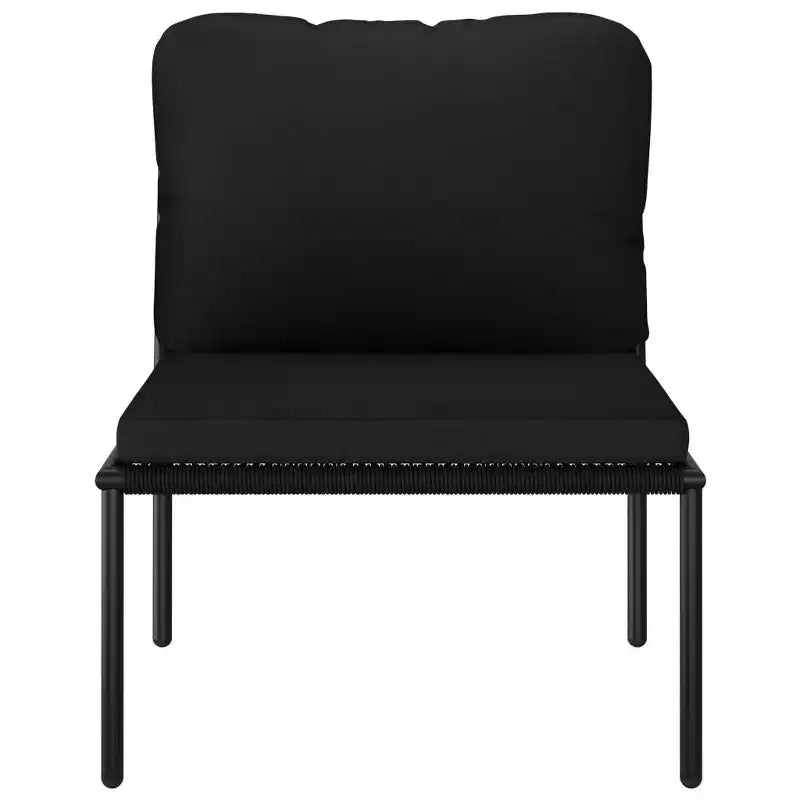 vidaXL Patio Lounge Set Patio Furniture Set Table and Chair Set Black PVC
