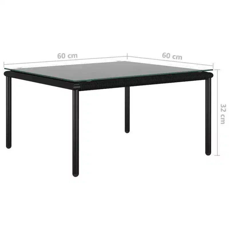 vidaXL Patio Lounge Set Patio Furniture Set Table and Chair Set Black PVC