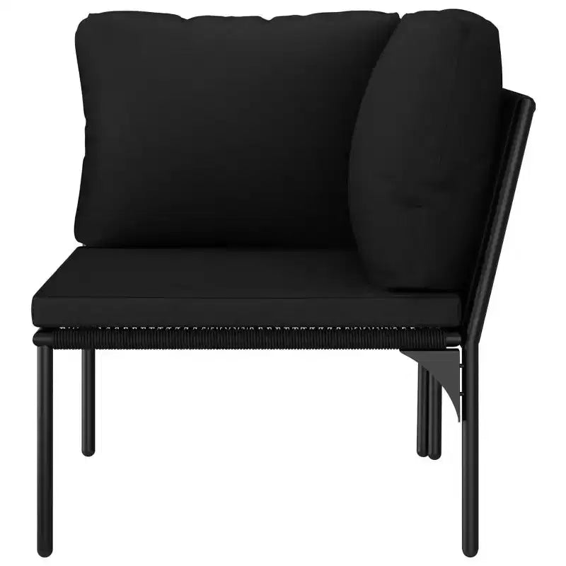 vidaXL Patio Lounge Set Patio Furniture Set Table and Chair Set Black PVC