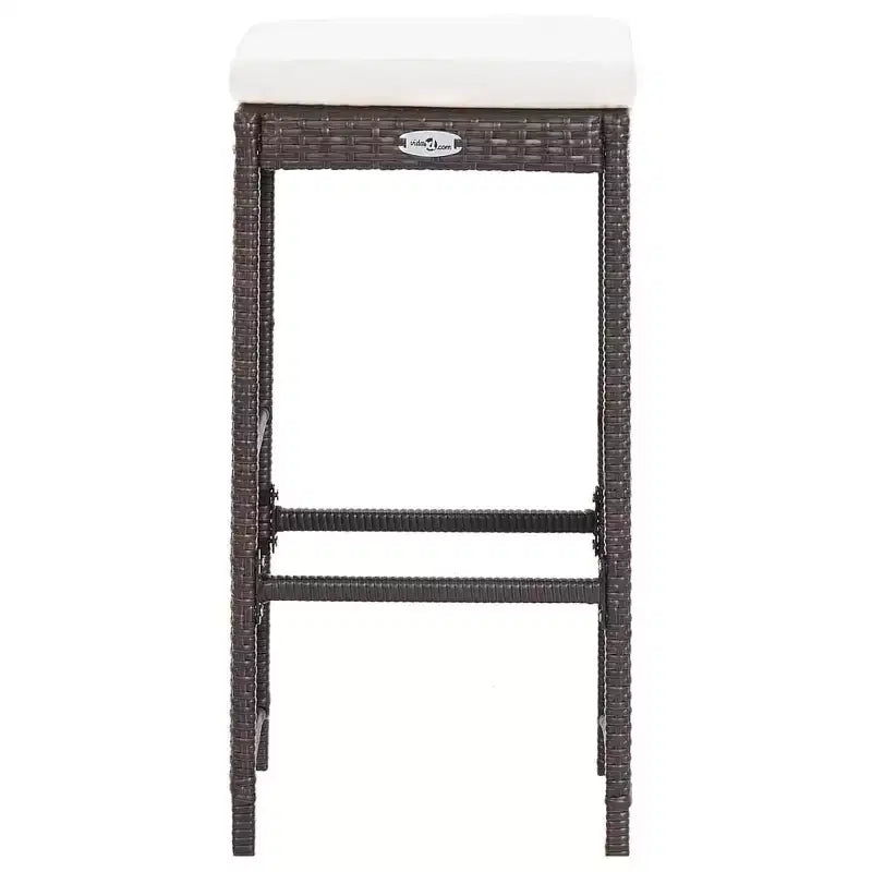 vidaXL Patio Bar Set Pub Table and Chairs Outdoor Garden 7 Piece Poly Rattan