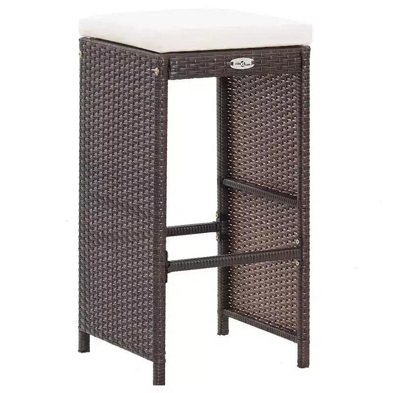 vidaXL Patio Bar Set Pub Table and Chairs Outdoor Garden 7 Piece Poly Rattan