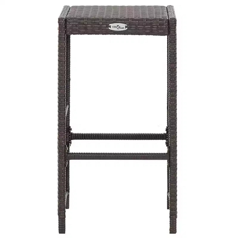 vidaXL Patio Bar Set Pub Table and Chairs Outdoor Garden 7 Piece Poly Rattan