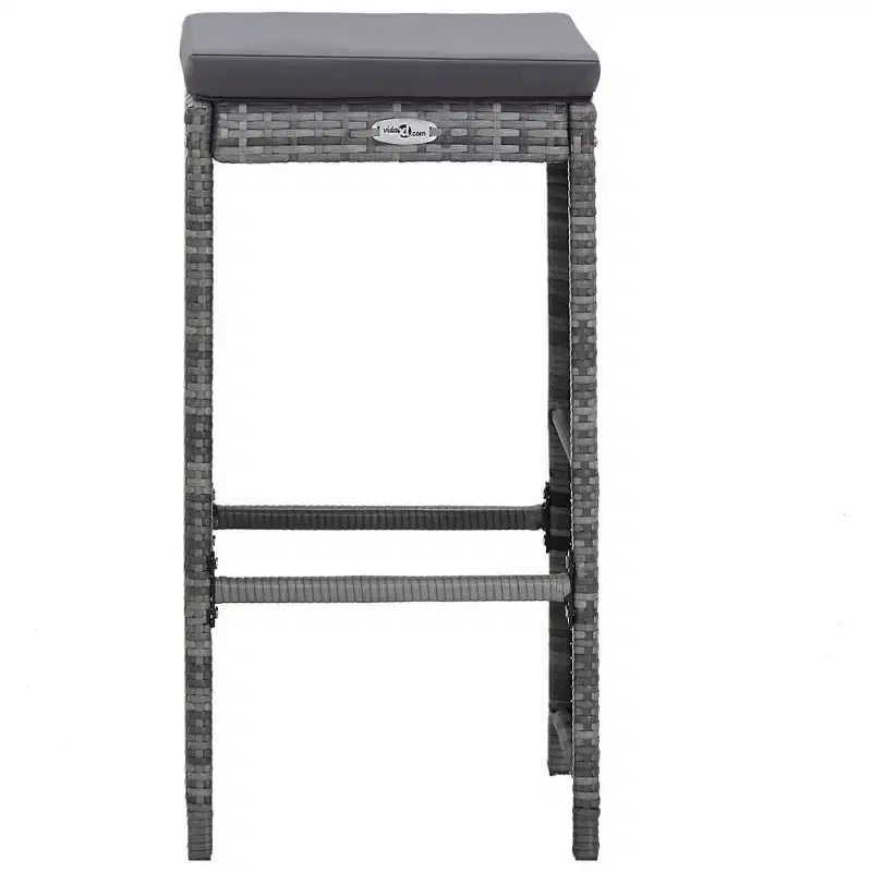 vidaXL Patio Bar Set Pub Table and Chairs Outdoor Garden 7 Piece Poly Rattan