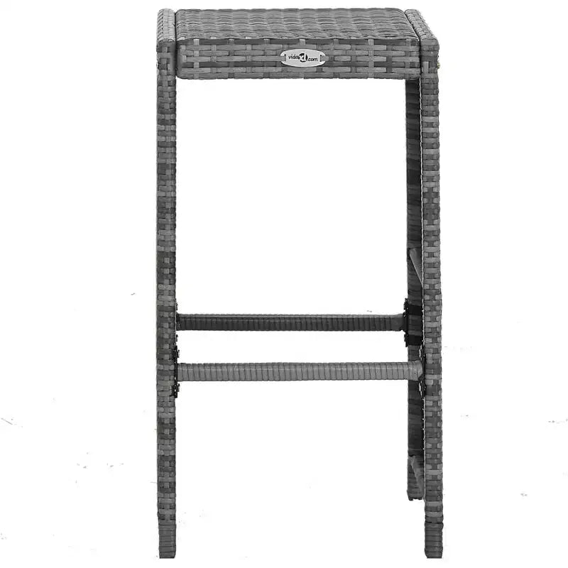 vidaXL Patio Bar Set Pub Table and Chairs Outdoor Garden 7 Piece Poly Rattan
