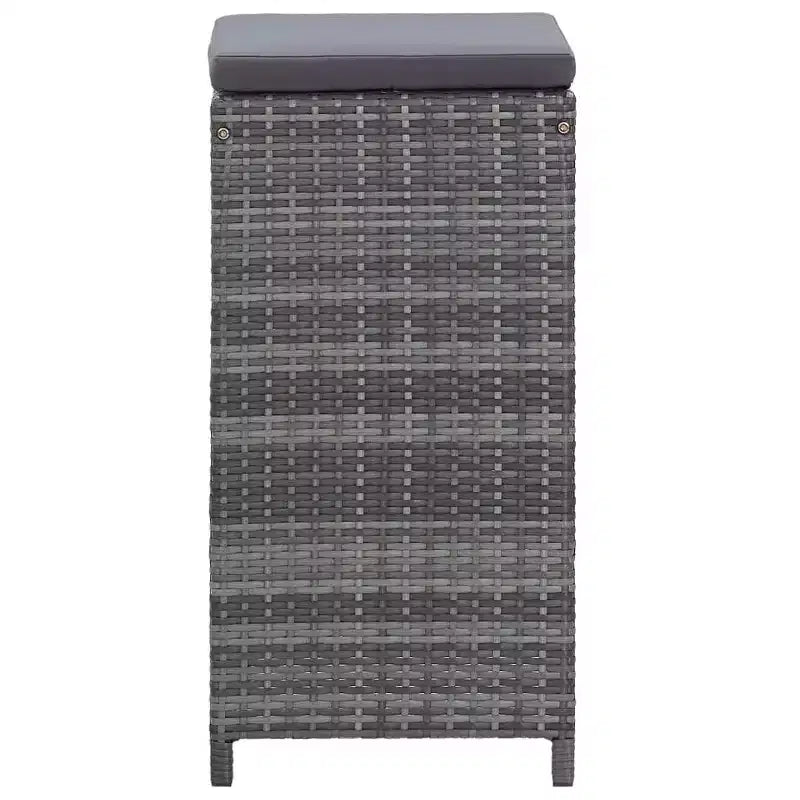 vidaXL Patio Bar Set Pub Table and Chairs Outdoor Garden 7 Piece Poly Rattan