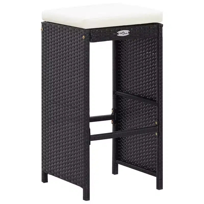 vidaXL Patio Bar Set Pub Table and Chairs Outdoor Garden 7 Piece Poly Rattan