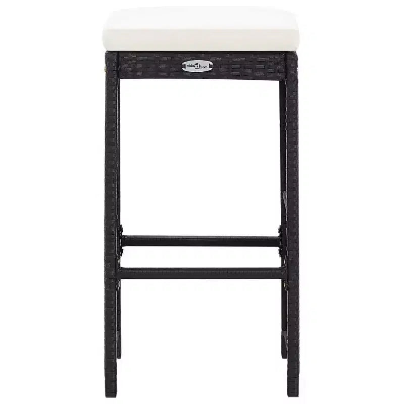 vidaXL Patio Bar Set Pub Table and Chairs Outdoor Garden 7 Piece Poly Rattan