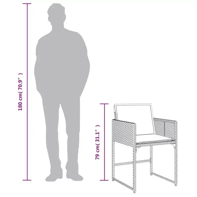 vidaXL Outdoor Dining Set with Cushions in Various Colors