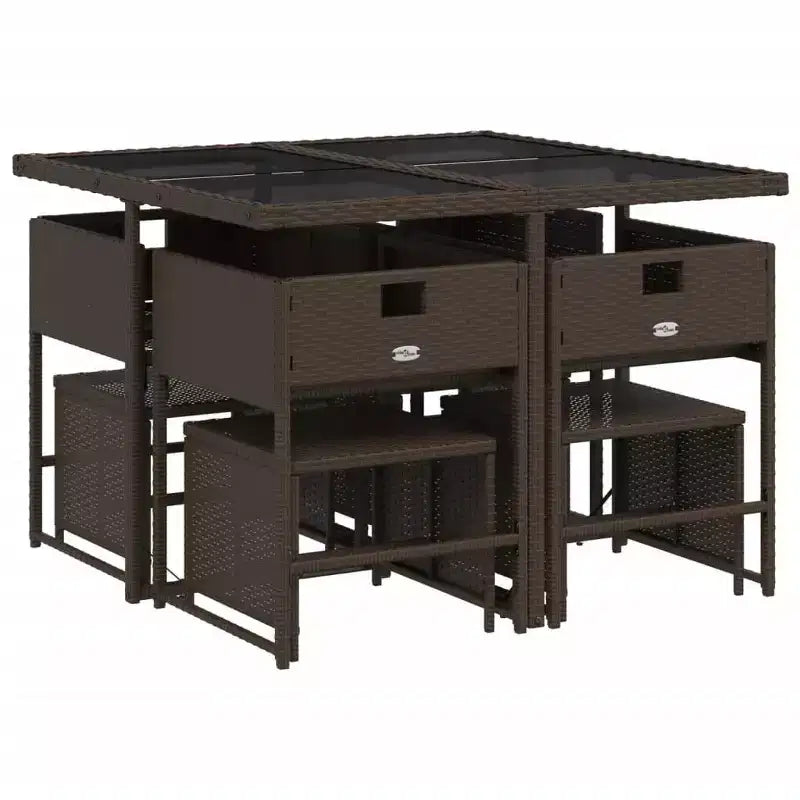 vidaXL Outdoor Dining Set with Cushions in Various Colors