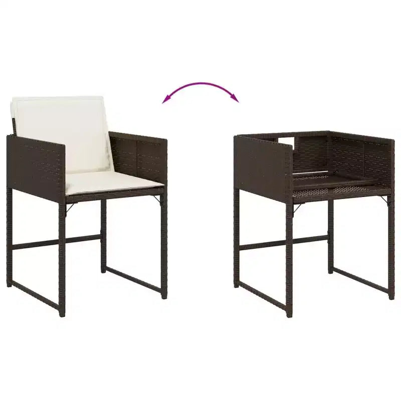 vidaXL Outdoor Dining Set with Cushions in Various Colors