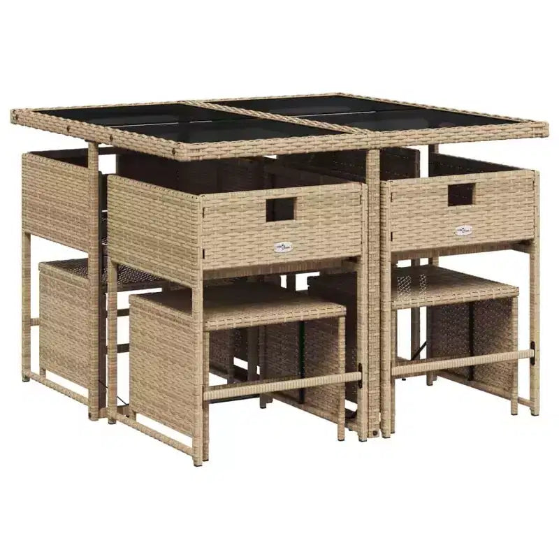 vidaXL Outdoor Dining Set with Cushions in Various Colors