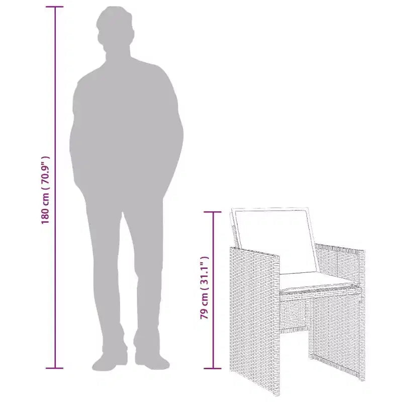 vidaXL Outdoor Dining Set with Removable Cushions in Multiple Colors