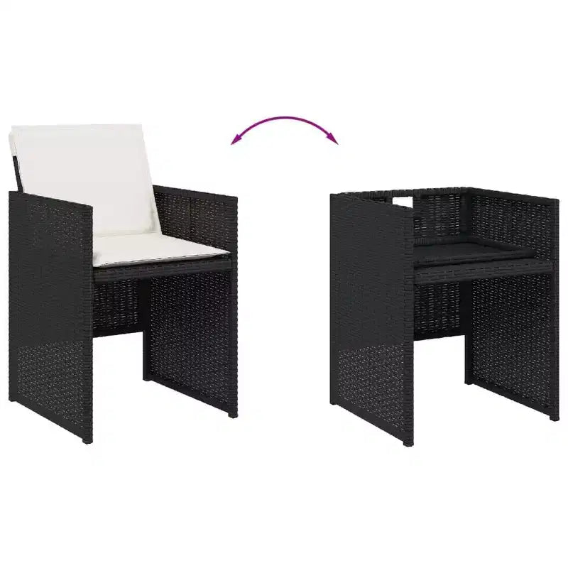 vidaXL Outdoor Dining Set with Removable Cushions in Multiple Colors