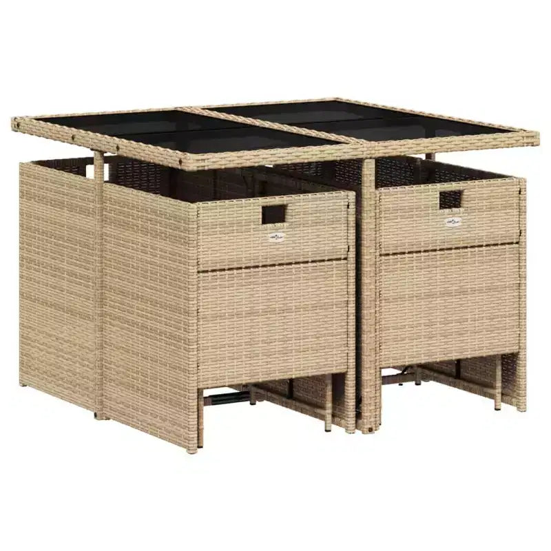 vidaXL Outdoor Dining Set with Removable Cushions in Multiple Colors