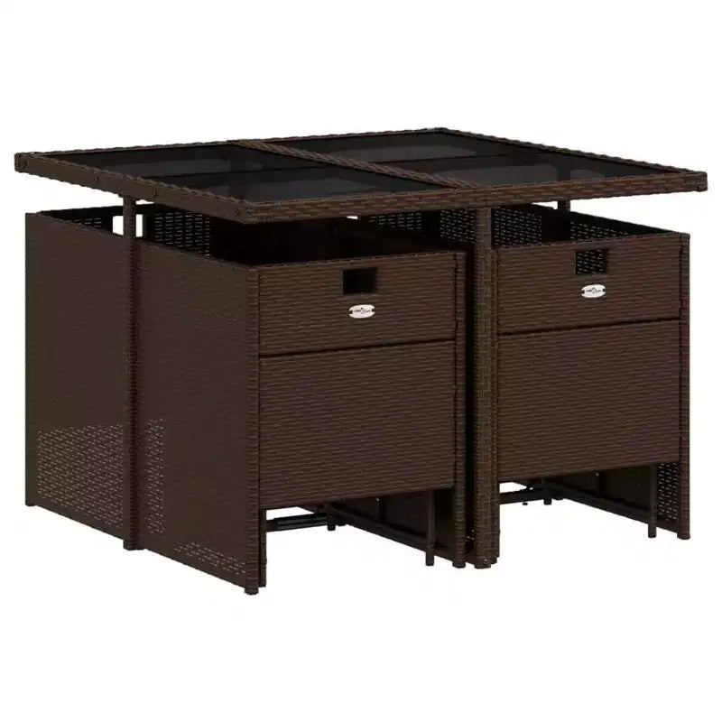 vidaXL Outdoor Dining Set with Removable Cushions in Multiple Colors
