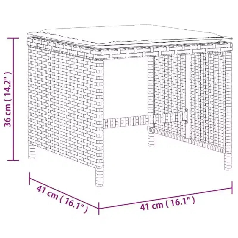 vidaXL Outdoor Dining Set with Removable Cushions in Multiple Colors