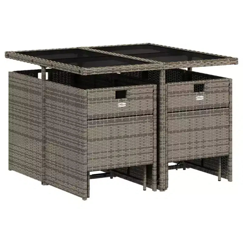 vidaXL Outdoor Dining Set with Removable Cushions in Multiple Colors