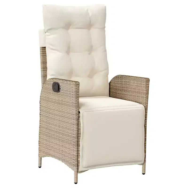 vidaXL Patio Dining Set with Cushions in Poly Rattan