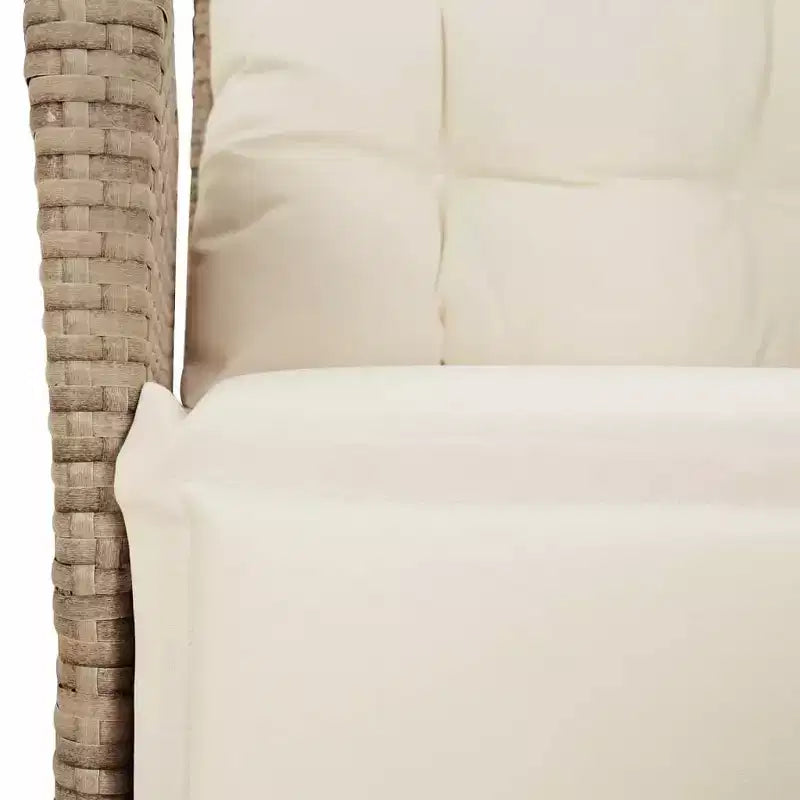 vidaXL Patio Dining Set with Cushions in Poly Rattan