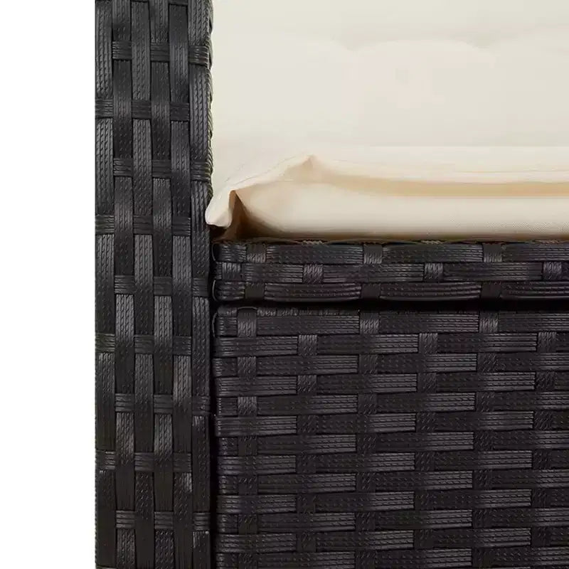 vidaXL Adjustable Garden Dining Set - Poly Rattan with Cushions