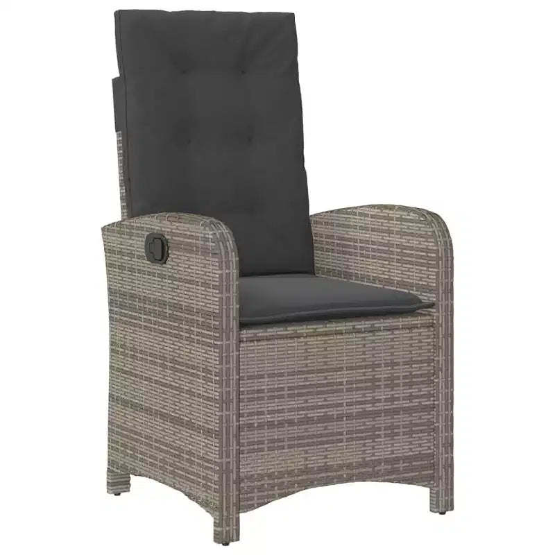 vidaXL Garden Dining Set with Cushions - Poly Rattan