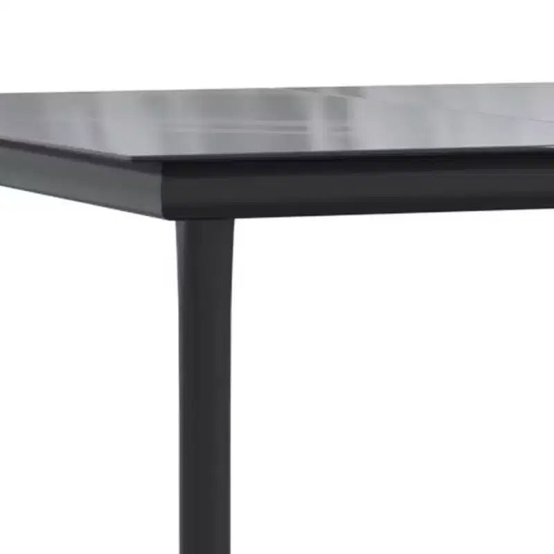 vidaXL Modern Patio Dining Set with Cushions & Tempered Glass