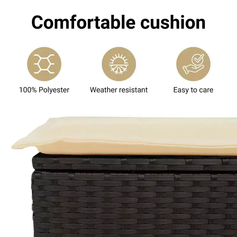 vidaXL Stylish Outdoor Dining Set with Cushions in Rattan