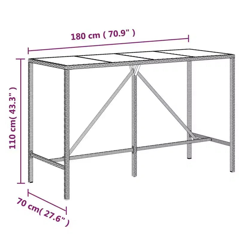 vidaXL Modern Outdoor Garden Bar Set with Cushions in Various Colors