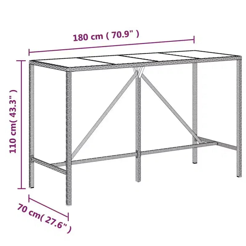 vidaXL Modern Outdoor Garden Bar Set with Cushions in Various Colors