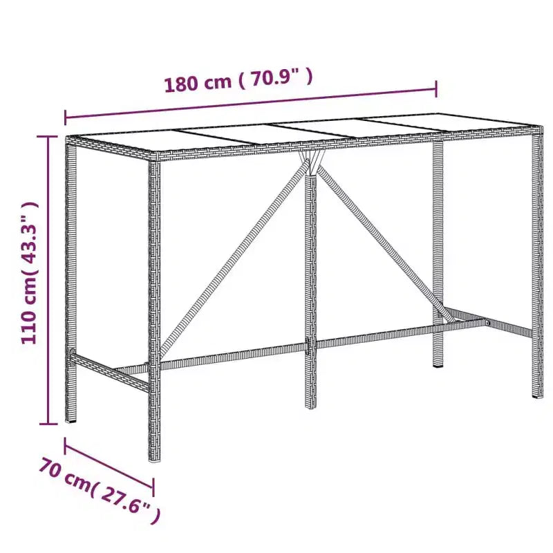 vidaXL Modern Outdoor Garden Bar Set with Cushions in Various Colors
