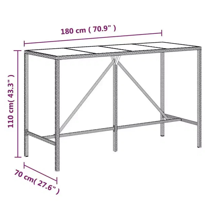 vidaXL Modern Outdoor Garden Bar Set with Cushions in Various Colors