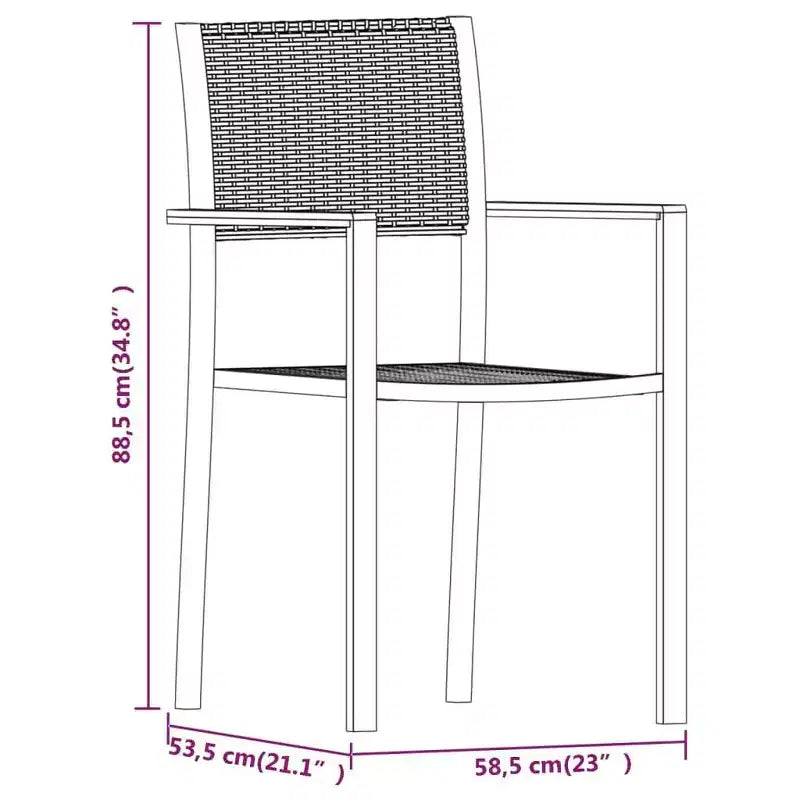 vidaXL Patio Dining Set Outdoor Dining Set Table and Chair Set for Garden