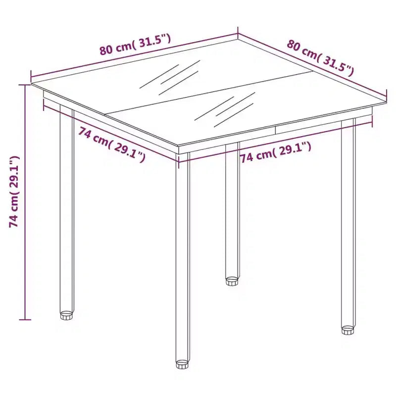 vidaXL Patio Dining Set Outdoor Dining Set Table and Chair Set for Garden