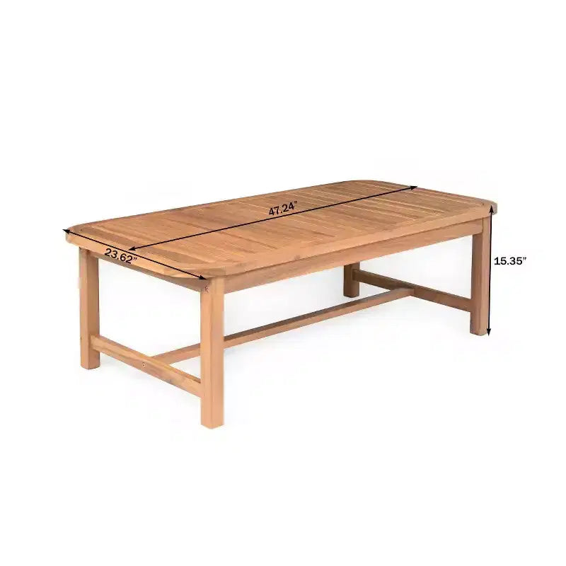 Christopher Knight Home Ximena Patio 4 Piece Farmhouse Acacia Wood Wicker Seating Set with Slatted Coffee Table