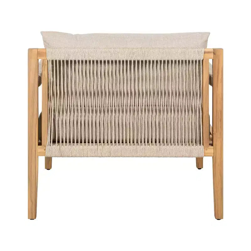Christopher Knight Home Aditi Modern Patio Seating Set with Lightweight Concrete Side Table and Acacia Wood Chair
